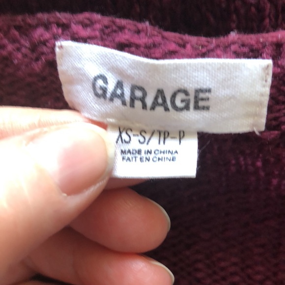 ❤️3X20 GARAGE Burgundy Knit Waterfall Cardigan | XS-S - Picture 12 of 13